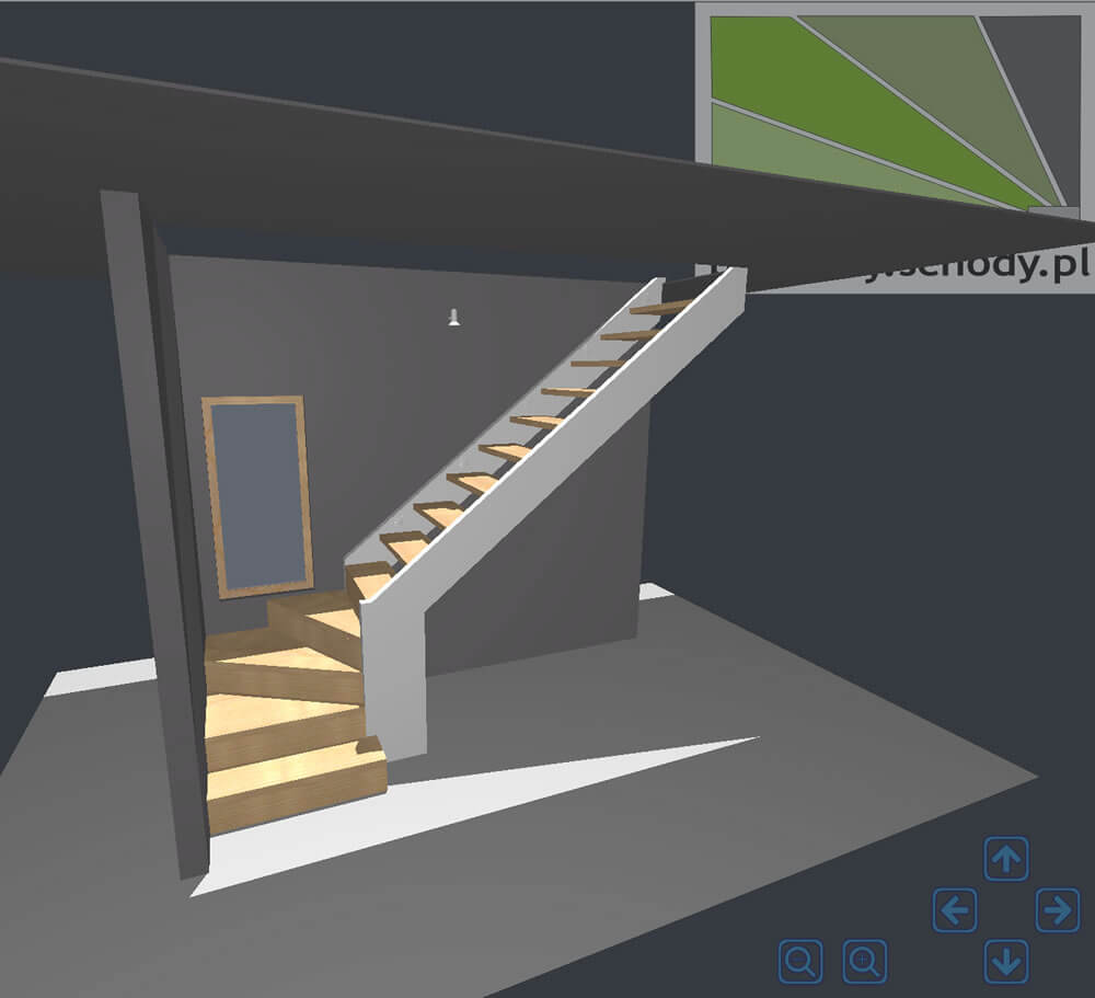 model schodów 3D